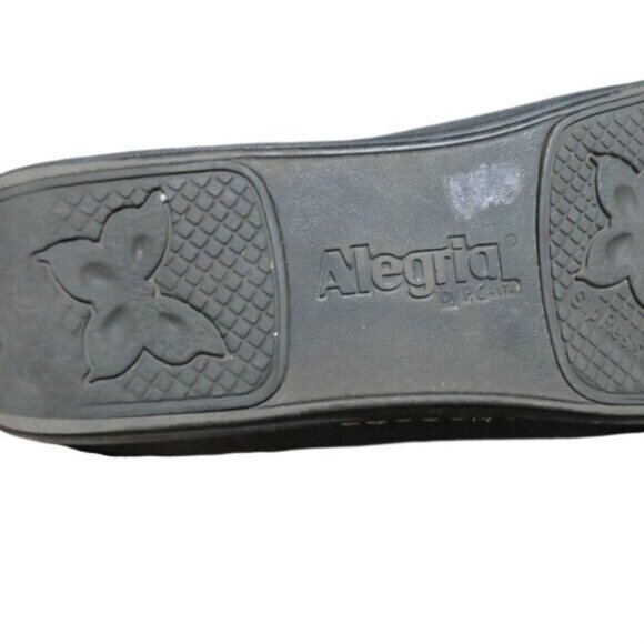 ALEGRIA Kourtney Brown Tooled Leather Platform Buckle Mary Janes size 37 or US 7 - Picture 10 of 11